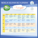 nedeljni jelovnik bez alergena